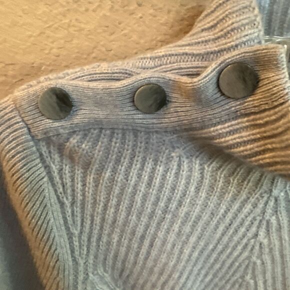 Veronica Beard Rama Blue Mock Neck Sweater Wool Cashmere Small - Picture 8 of 9